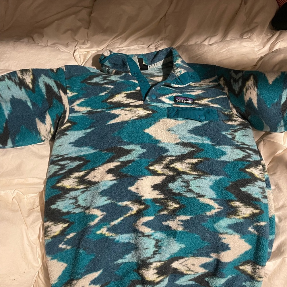 Patagonia Synchilla Blue and Gray Fleece